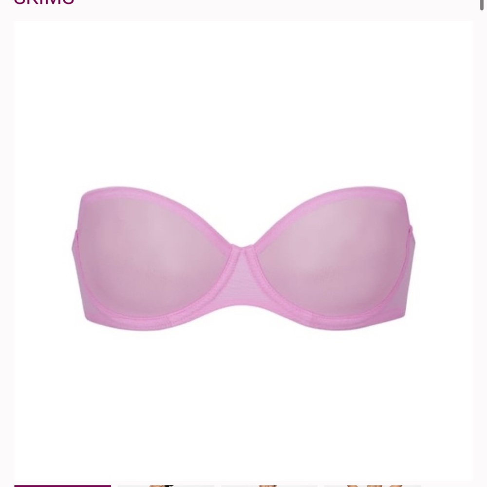 SKIMS Ultra Fine Mesh Underwire Strapless Bra 44DD NWOT